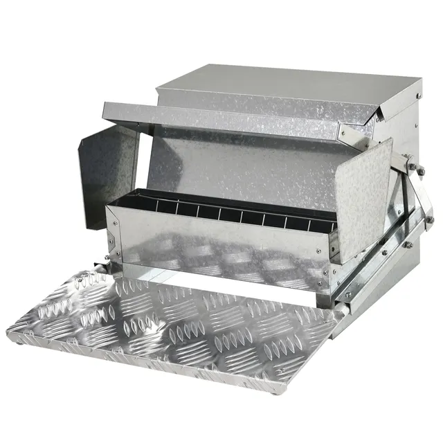 pawhut-mangeoire-automatique-poules-11-5-kg-tanche-pour-10-poules image 1