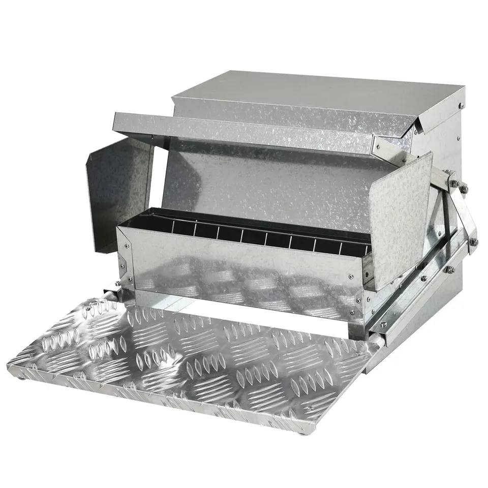 pawhut-mangeoire-automatique-poules-11-5-kg-tanche-pour-10-poules image 1
