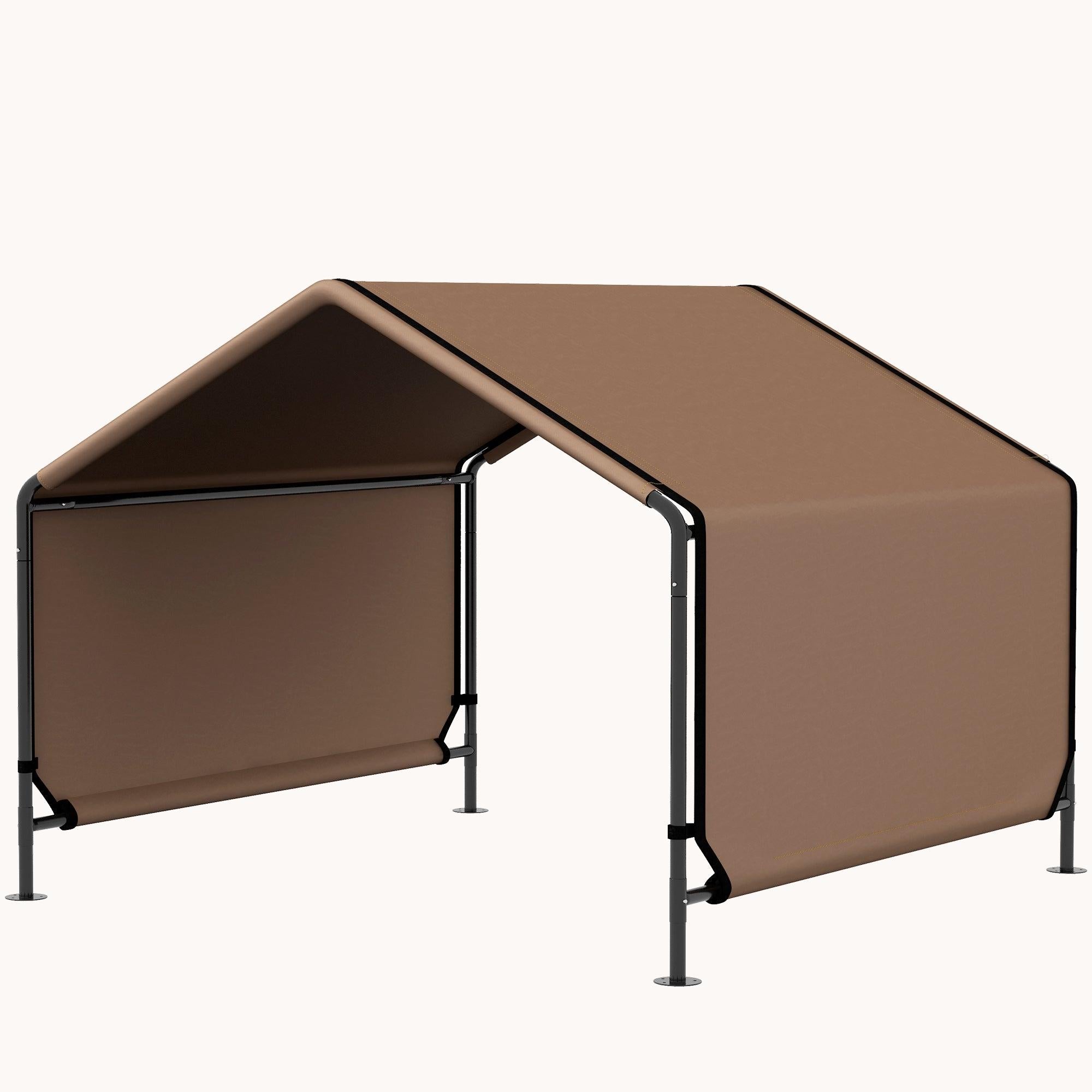 pawhut-tente-d-ombre-pour-chien-portable-hydrofuge-marron image 2