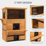 pawhut-abri-pour-chats-3-tages-avec-plancher-sur-lev-et-toit-asphalte-jaune image 6