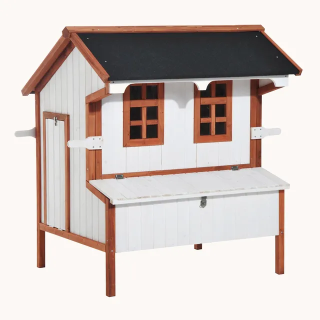 pawhut-poulailler-sur-lev-119-cm-avec-pondoir-pour-3-5-poules image 1