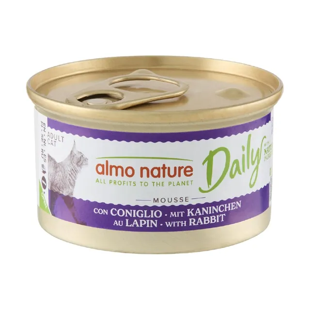 almo-nature-daily-mousse-lapin-nourriture-humide-pour-chat-adulte-85-g-x-24 image 1