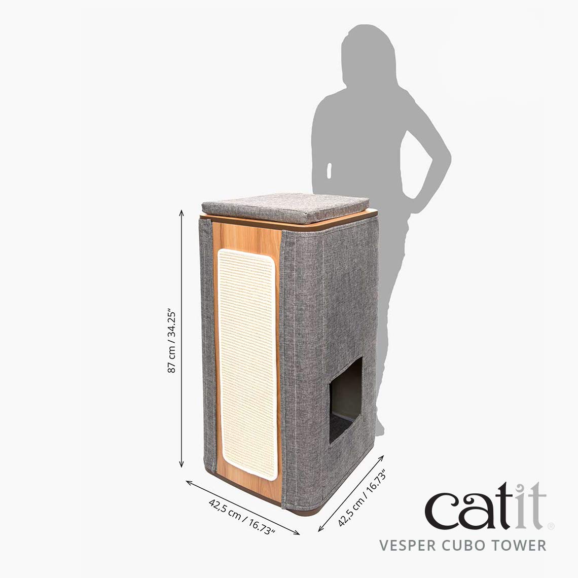 catit-vesper-cubo-tower-arbre-chat-3-niveaux-en-pierre image 5