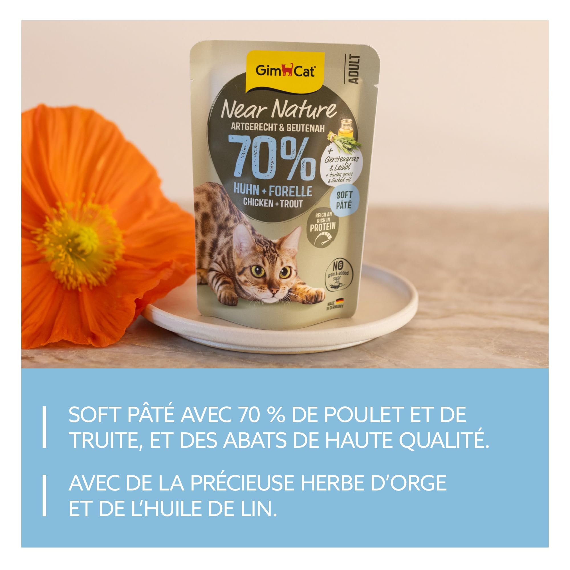 gimcat-near-nature-nourriture-humide-pour-chat-poulet-truite-16-sachets-x-85-g image 4
