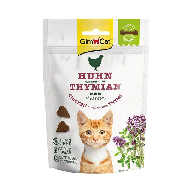 gimcat-soft-snacks-poulet-au-thym-friandise-tendre-pour-chat-60-g image 1