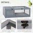 pawhut-maison-tortue-en-bois-36-int-rieur-ext-rieur-2-pi-ces-gris image 8