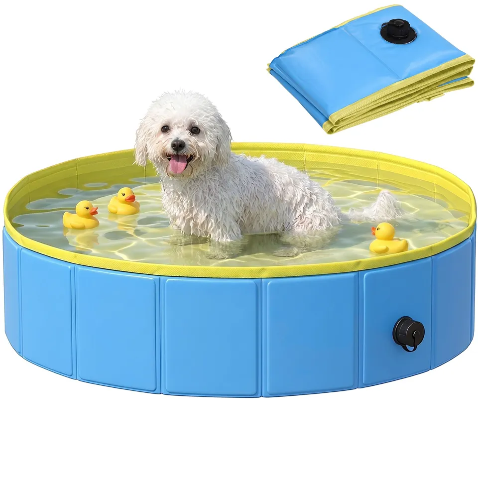 pawhut-piscine-pliable-pour-chien-80-x-20-cm-bleu-et-jaune image 1