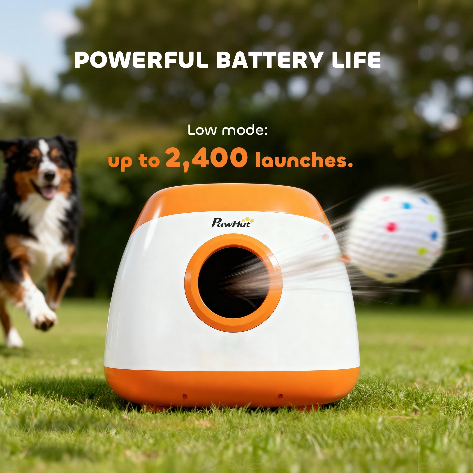 pawhut-lanceur-de-balles-automatique-pour-chien-8-24-m-rechargeable-t-l-commande image 8