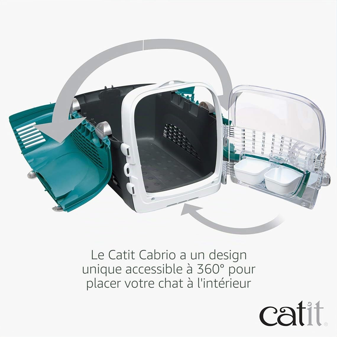 catit-cabrio-cage-de-transport-pour-chat-turquoise image 3