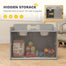pawhut-station-d-alimentation-sur-lev-e-pour-grands-chiens-avec-rangement-gris image 6