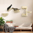 pawhut-arbre-chat-mural-4-pi-ces-avec-hamac-plateformes-et-griffoir-beige image 3