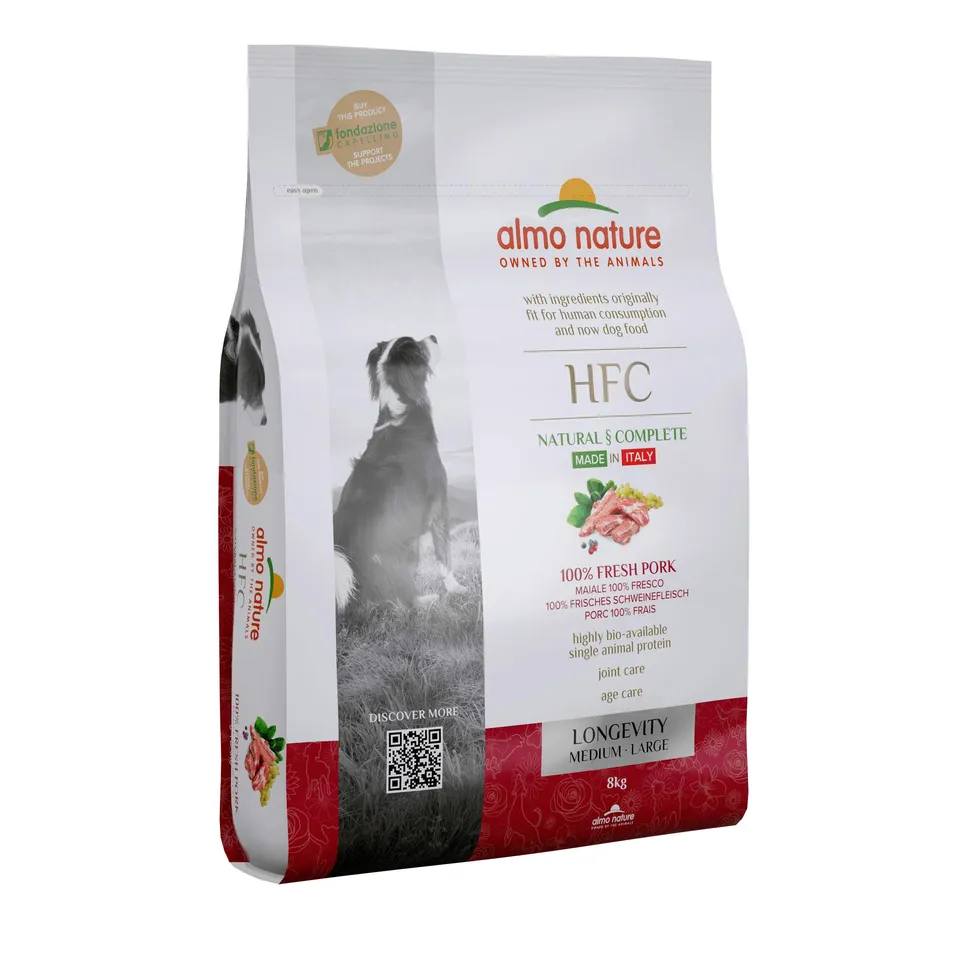 almo-nature-hfc-longevity-xs-s-croquettes-chien-porc-frais-8-kg image 1