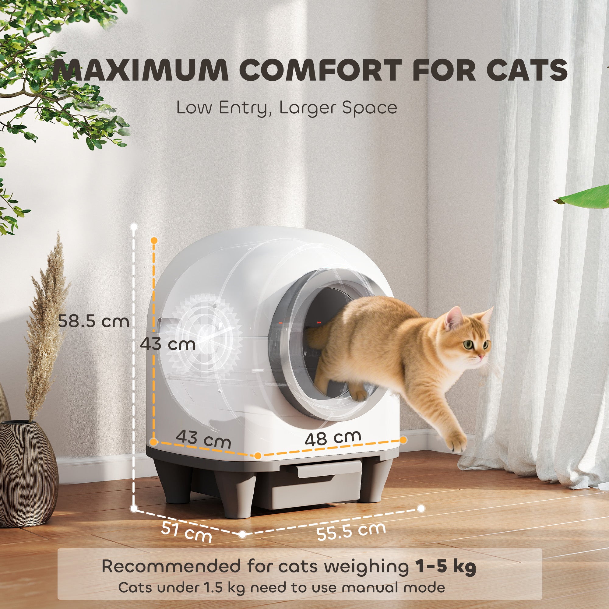 pawhut-bac-liti-re-autonettoyant-80l-connect-avec-application-multi-chats image 5