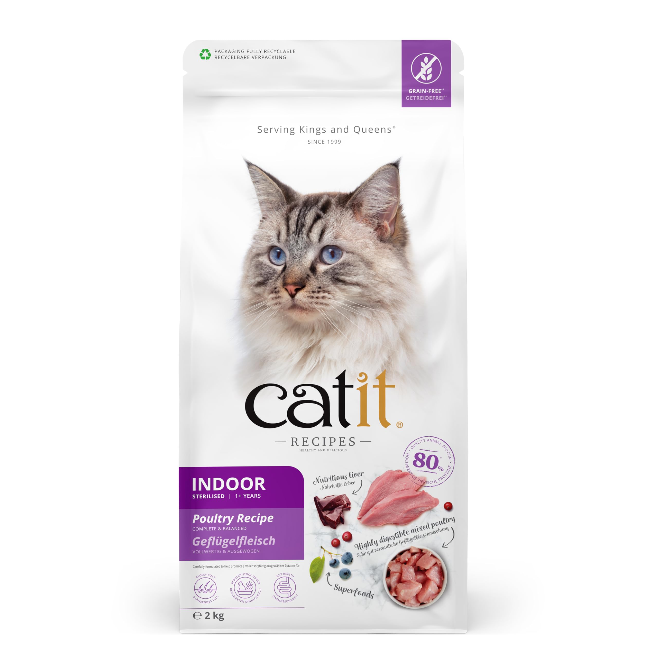 catit-recipes-croquettes-volaille-pour-chat-st-rilis-d-int-rieur-2-kg image 1