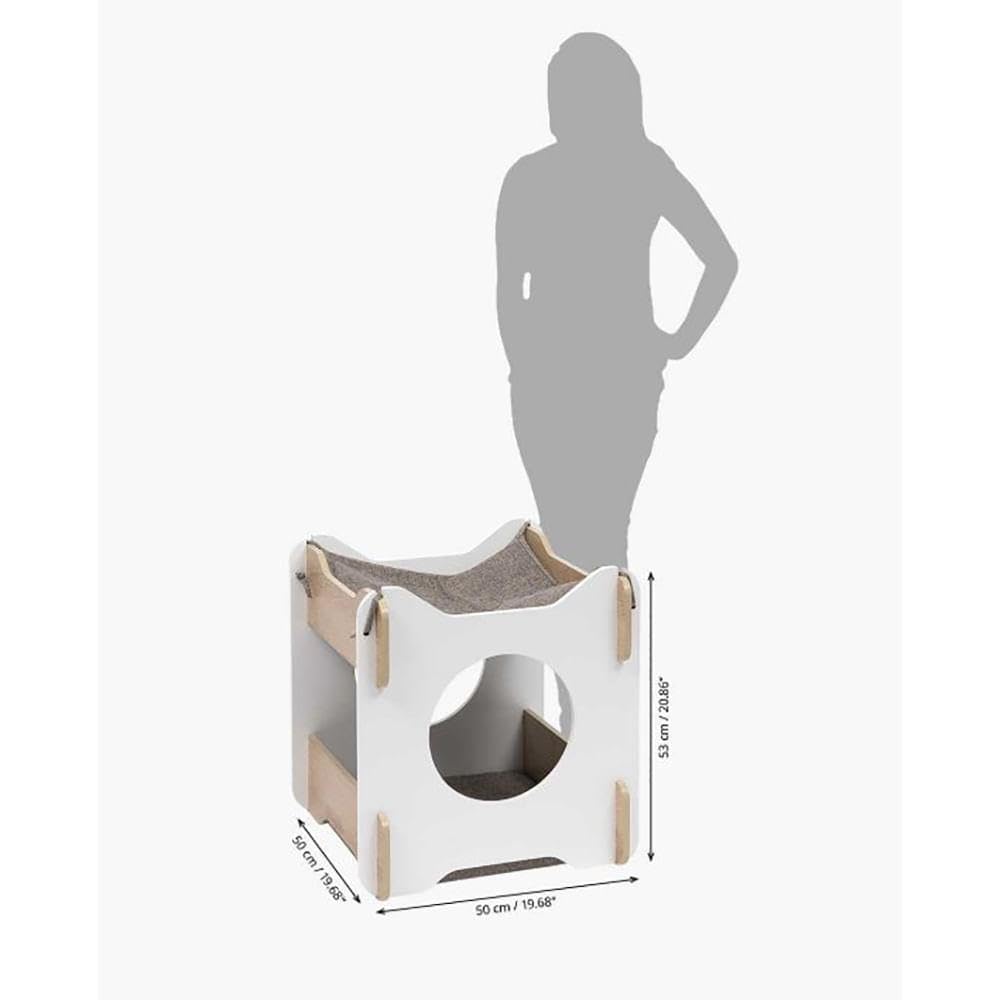 catit-vesper-cabana-blanc-ch-ne-meuble-2-tages-avec-hamac-pour-chat image 3