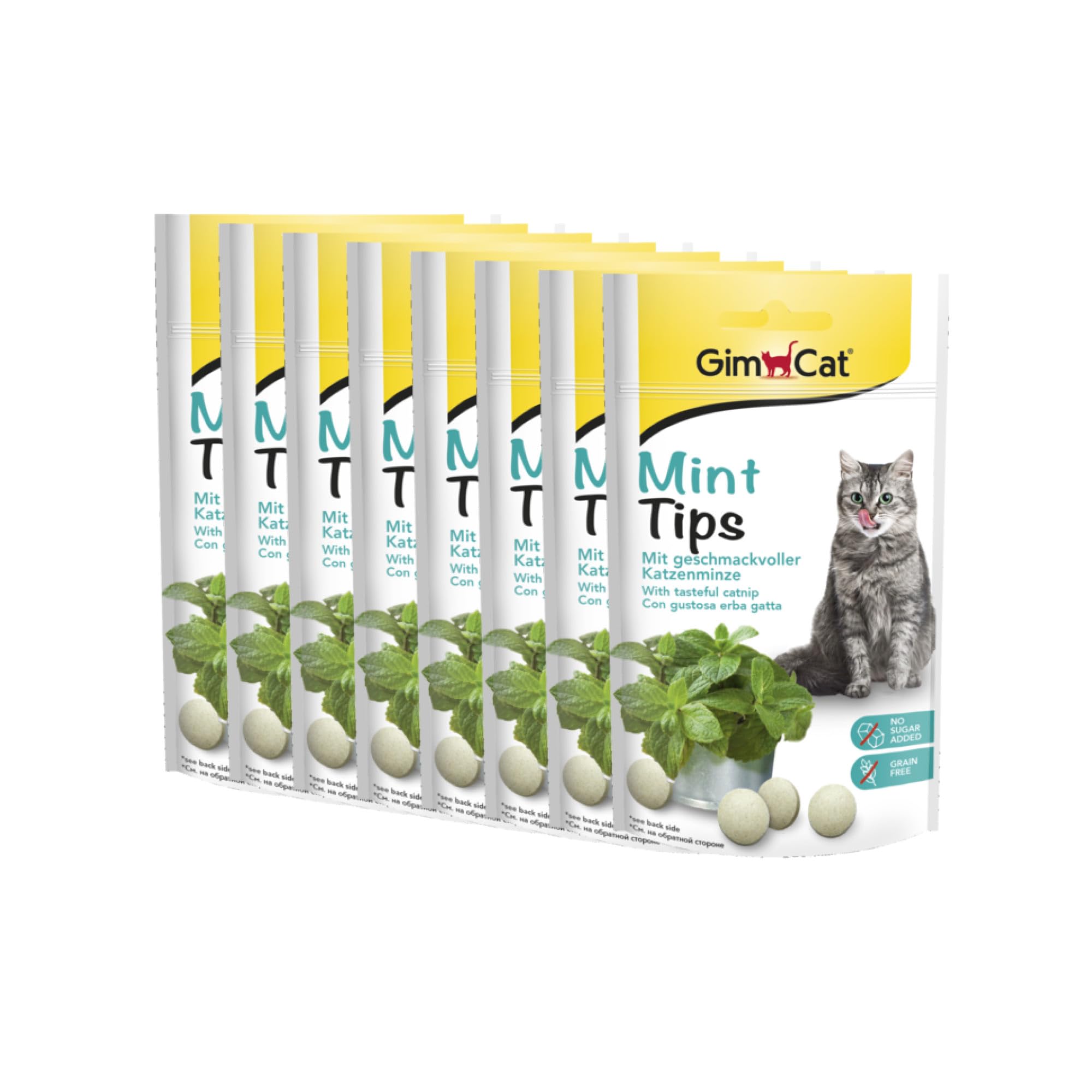gimcat-mint-tips-menthe-chat-snack-sans-c-r-ales-8-x-40-g image 1