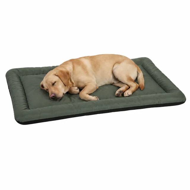 pawhut-matelas-pliable-imperm-able-pour-chien-130-x-85-x-7-cm-oxford-vert image 1