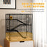 pawhut-cage-hamster-4-tages-31-x19-x31-5-avec-fond-verre-tremp-noire image 5