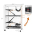 pawhut-cage-5-tages-127-cm-petits-animaux-avec-4-portes-et-plateau-amovible-gris image 4