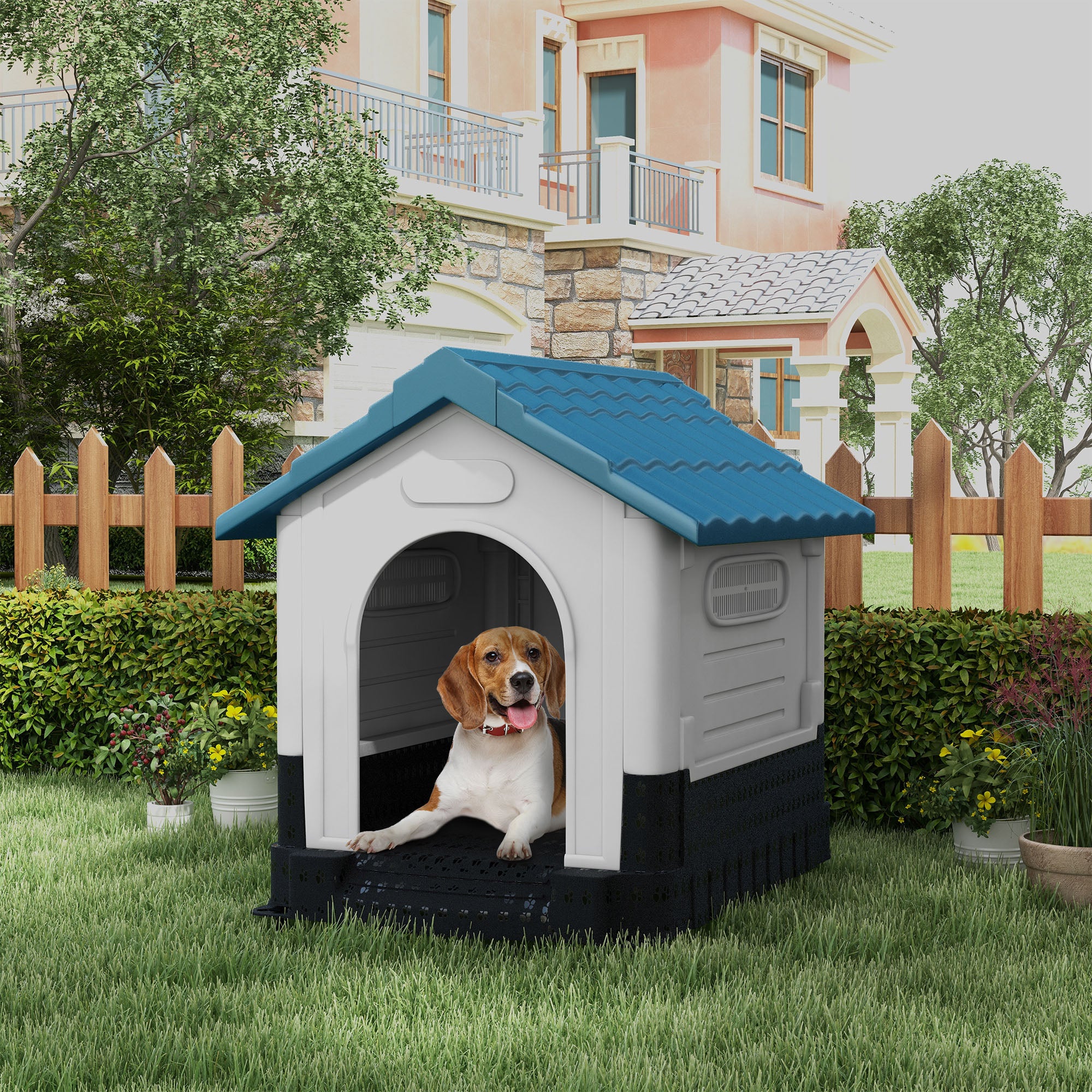 pawhut-coolbreeze-niche-pour-chien-tanche-pour-animaux-moyens-et-grands-101-x-88 image 4