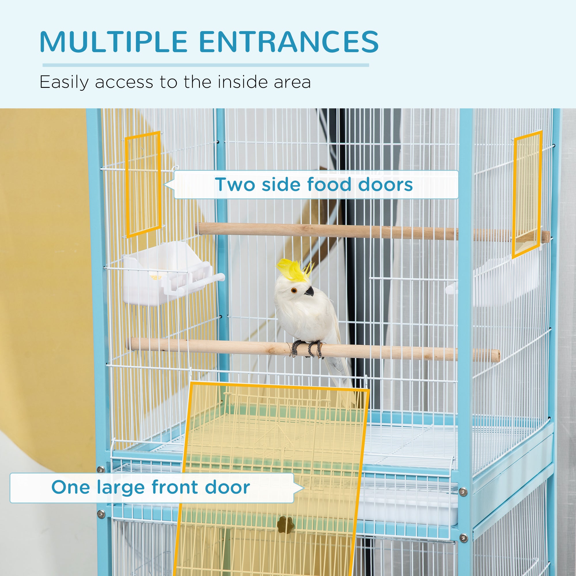 pawhut-grande-cage-oiseaux-55-bleu-clair-avec-4-portes-canari-pinson-conure image 8