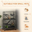pawhut-cage-5-tages-127-cm-pour-petits-animaux-avec-hamac-et-6-portes-gris-fonc image 5