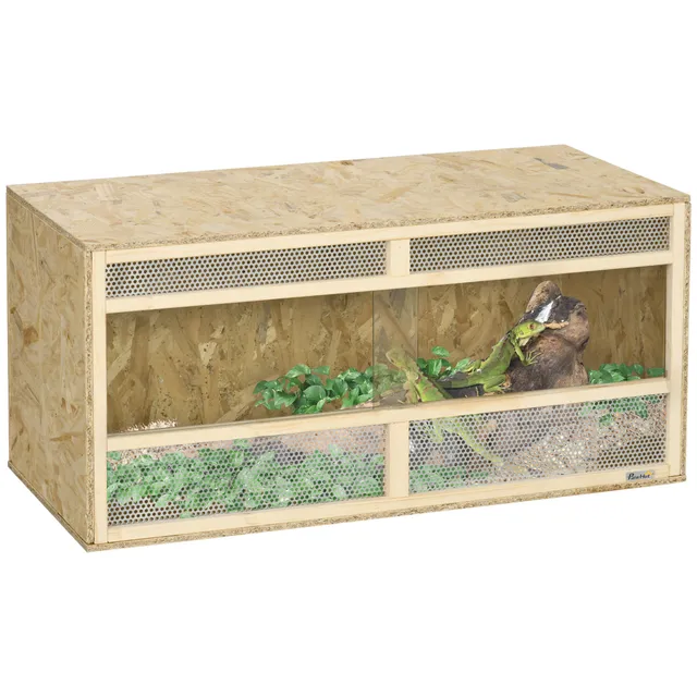 pawhut-terrarium-reptile-58-gallons-portes-coulissantes-naturel image 1