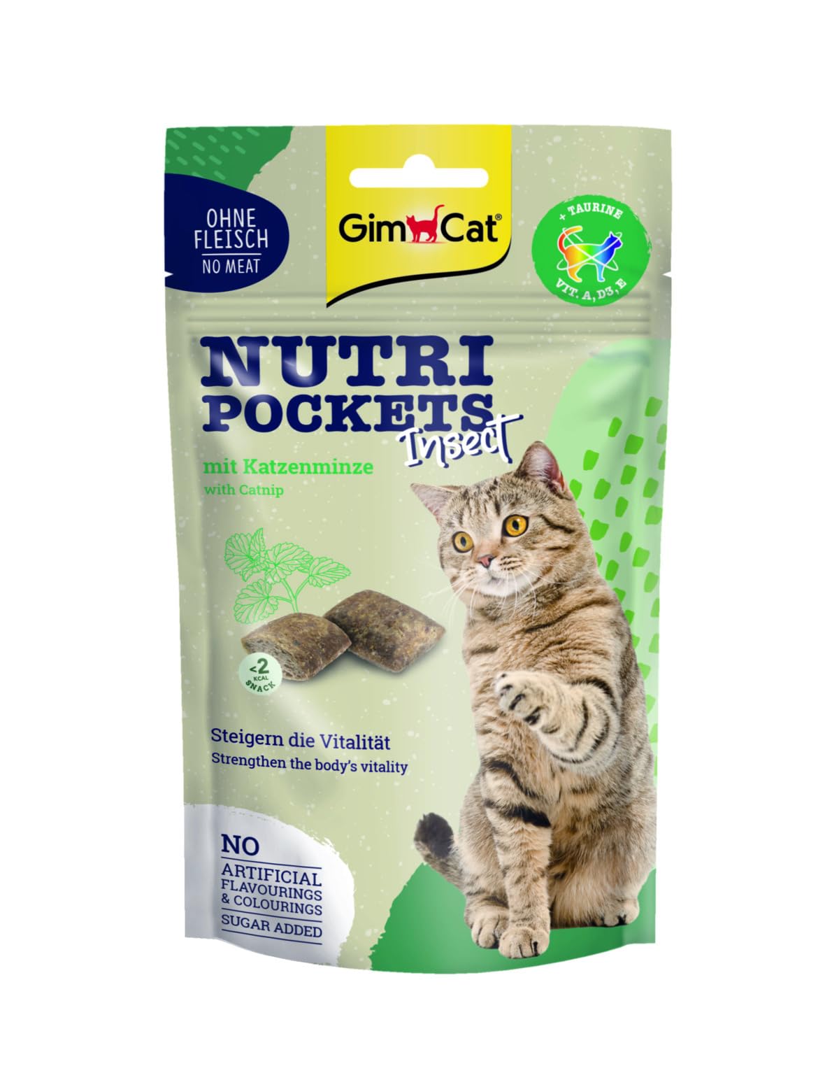 gimcat-nutri-pockets-insecte-et-herbe-chat-friandise-croustillante-sachet-60-g image 1