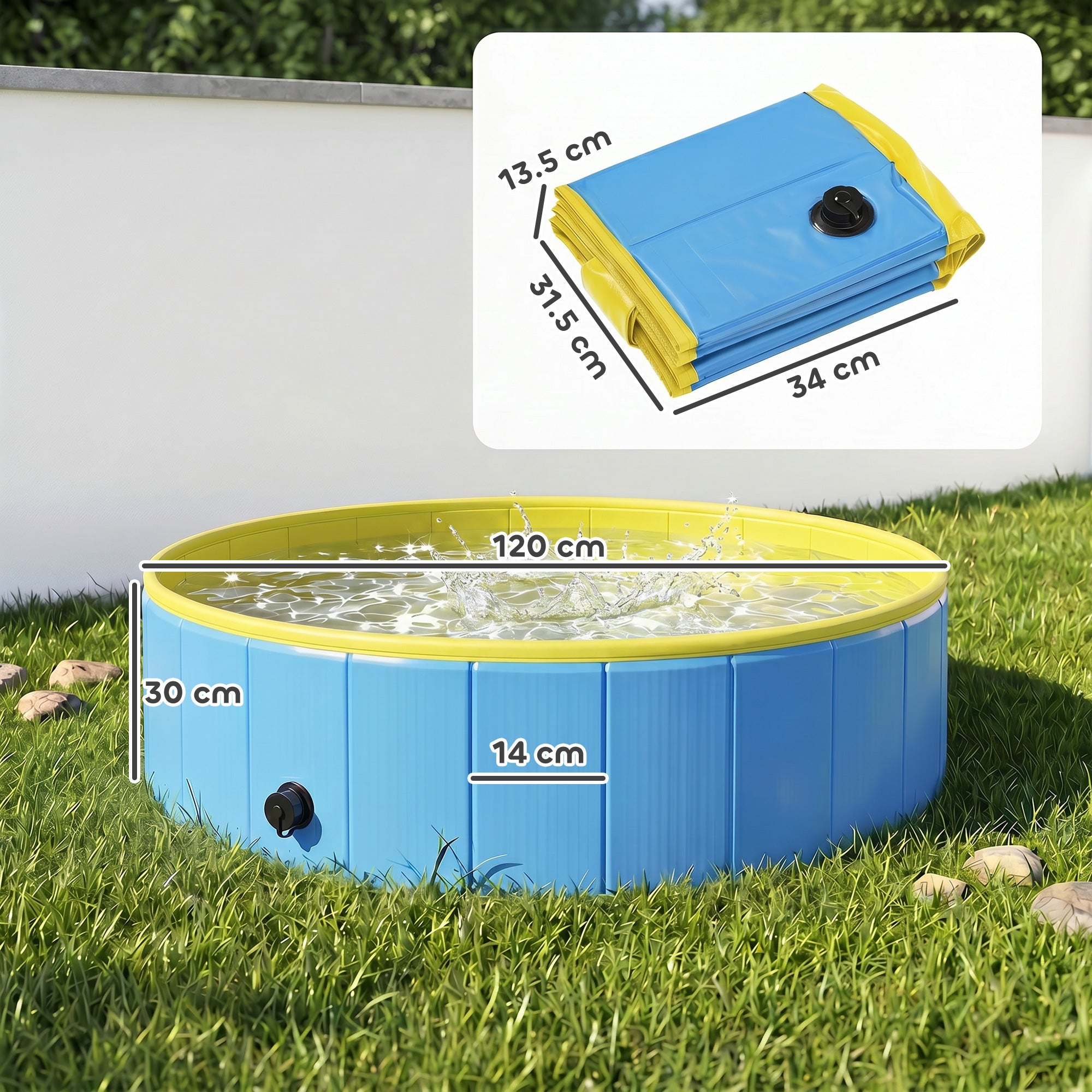 pawhut-piscine-pliable-pour-chien-120-x-30-cm-pvc-pais-antid-rapante-bleu-et-jau image 5