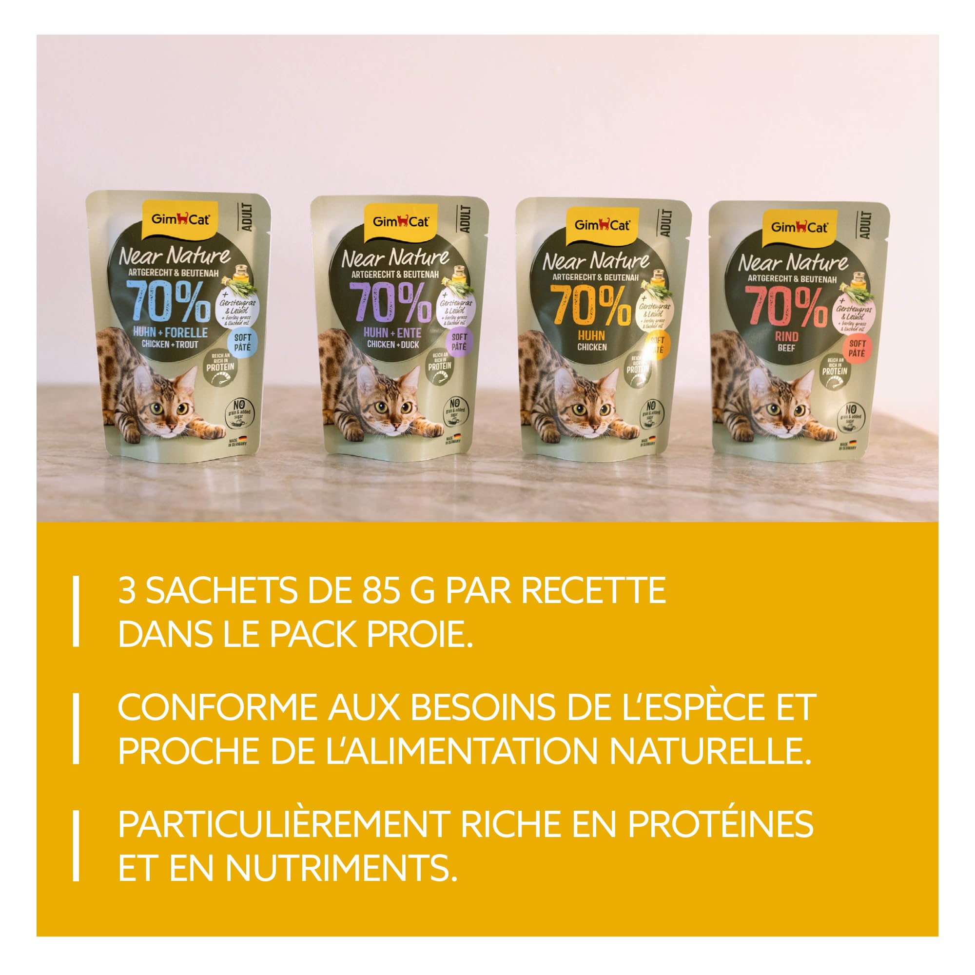 gimcat-near-nature-probier-mix-nourriture-humide-sans-cereales-pour-chat-12-x-85 image 3