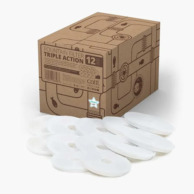 catit-triple-action-pack-de-12-filtres-pour-fontaine-fleur-43742 image 1