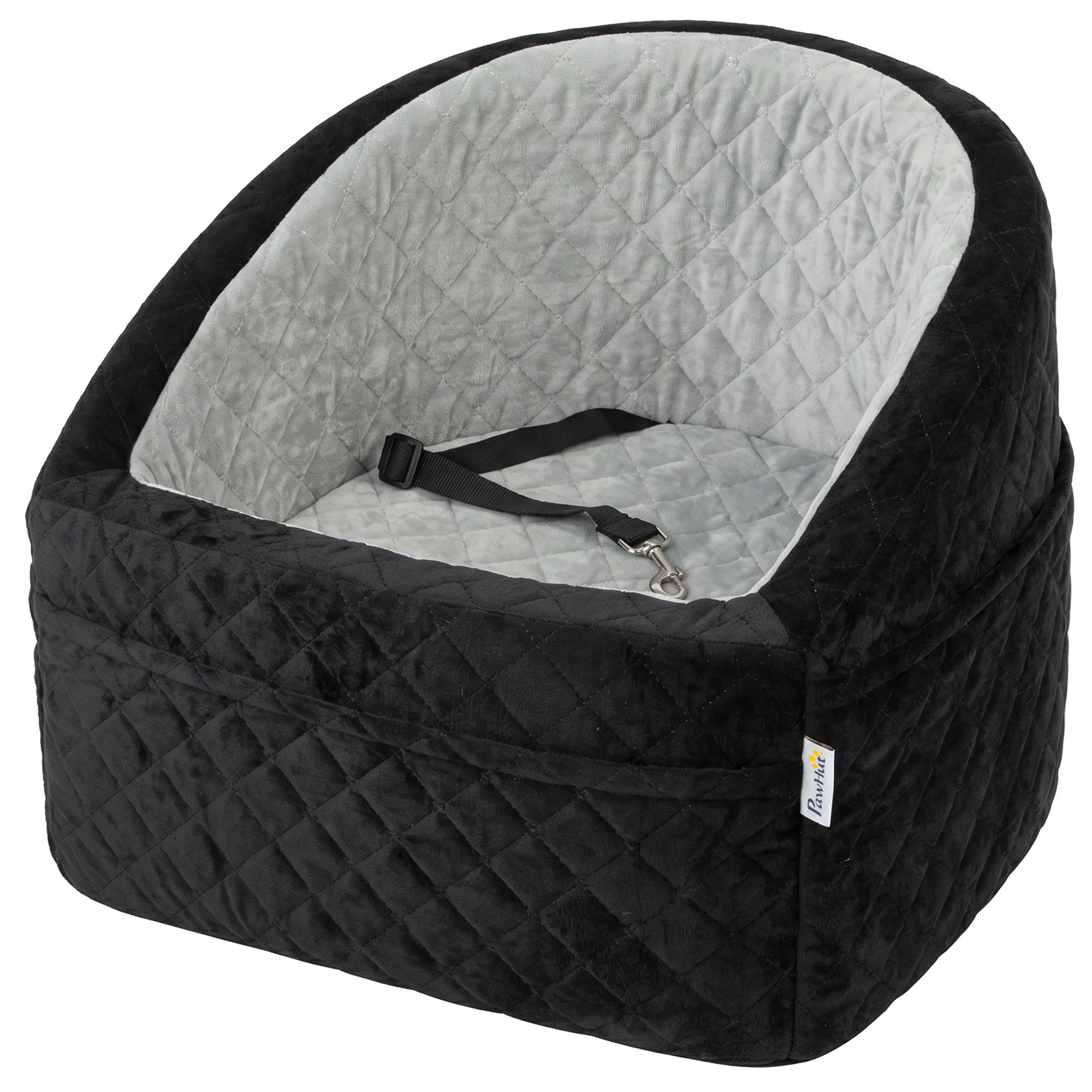 pawhut-si-ge-auto-pour-chien-petites-races-moins-de-10kg-lit-lavable-gris image 2