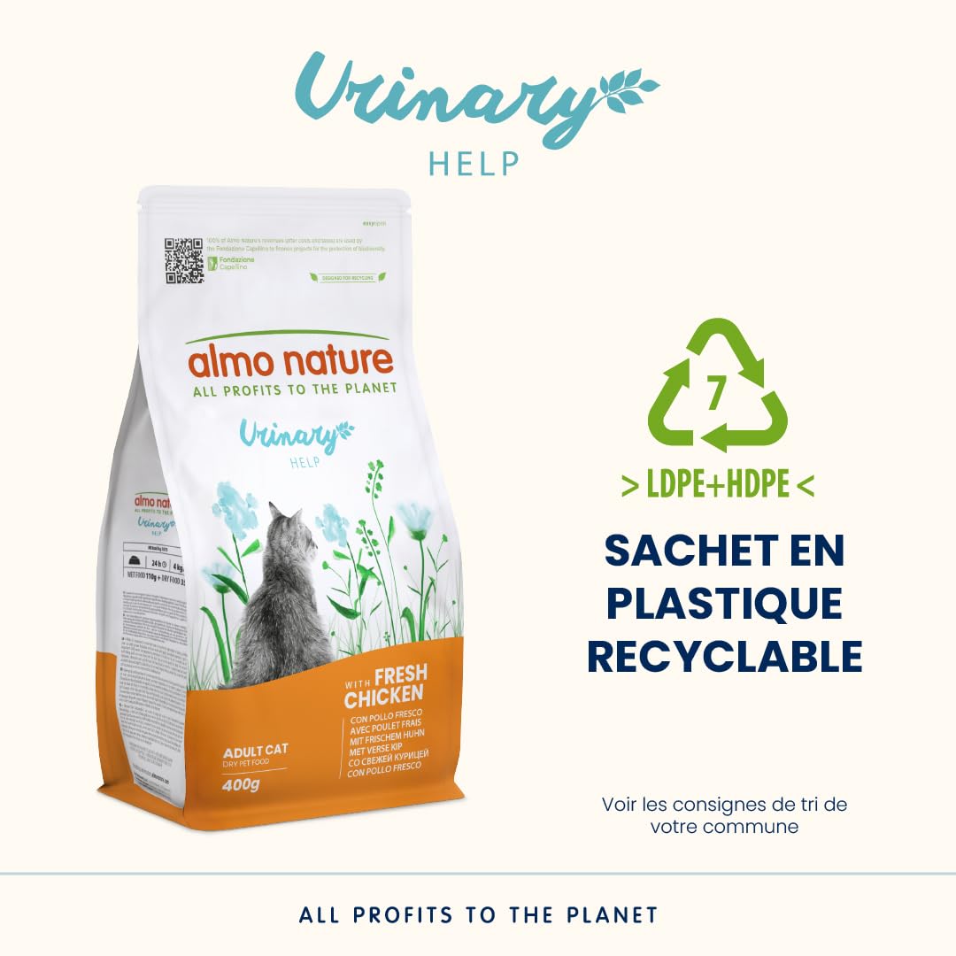 almo-nature-urinary-help-poulet-frais-croquettes-chat-400-g image 4