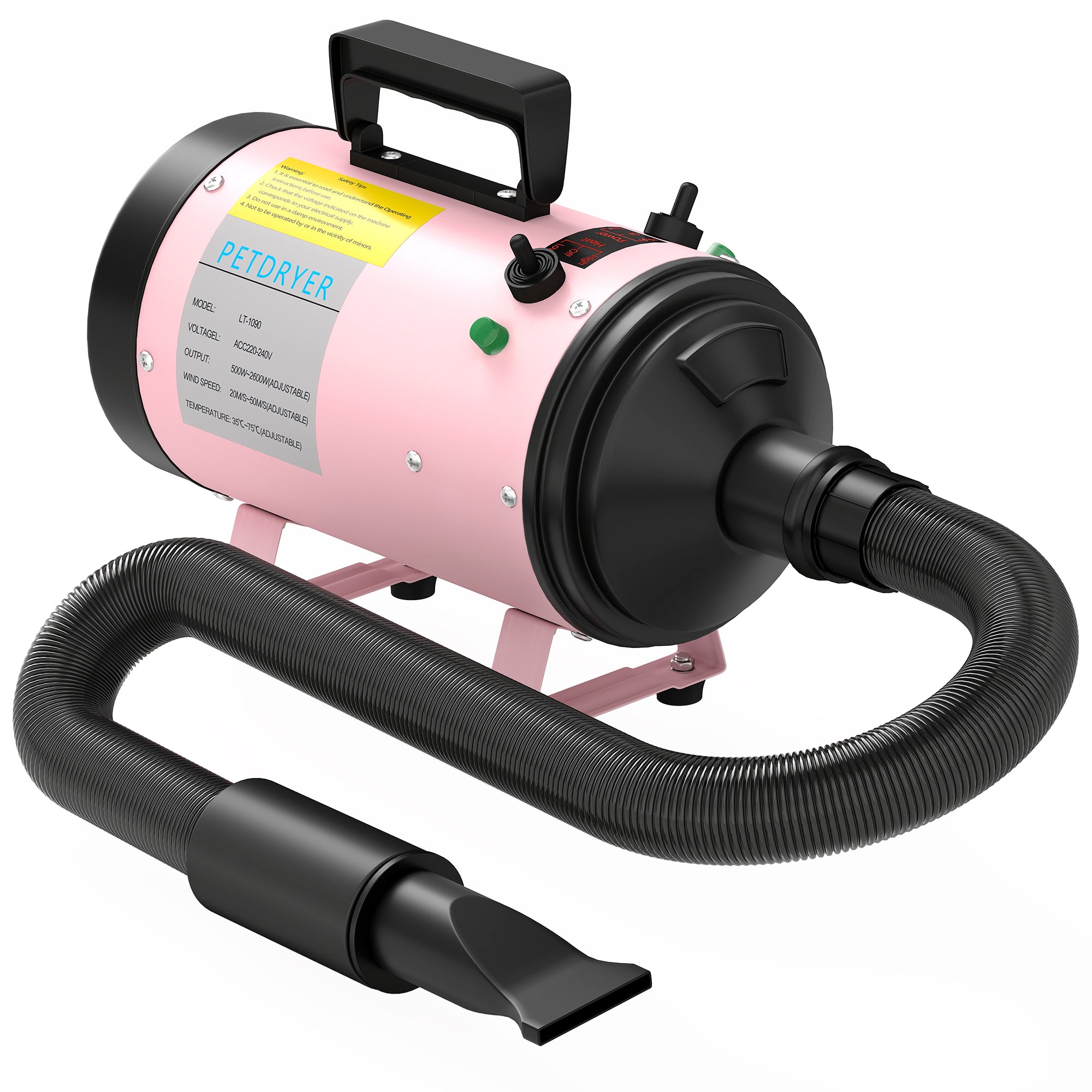 pawhut-s-che-cheveux-pour-chien-2200w-rose-temp-rature-r-glable-silencieux image 2