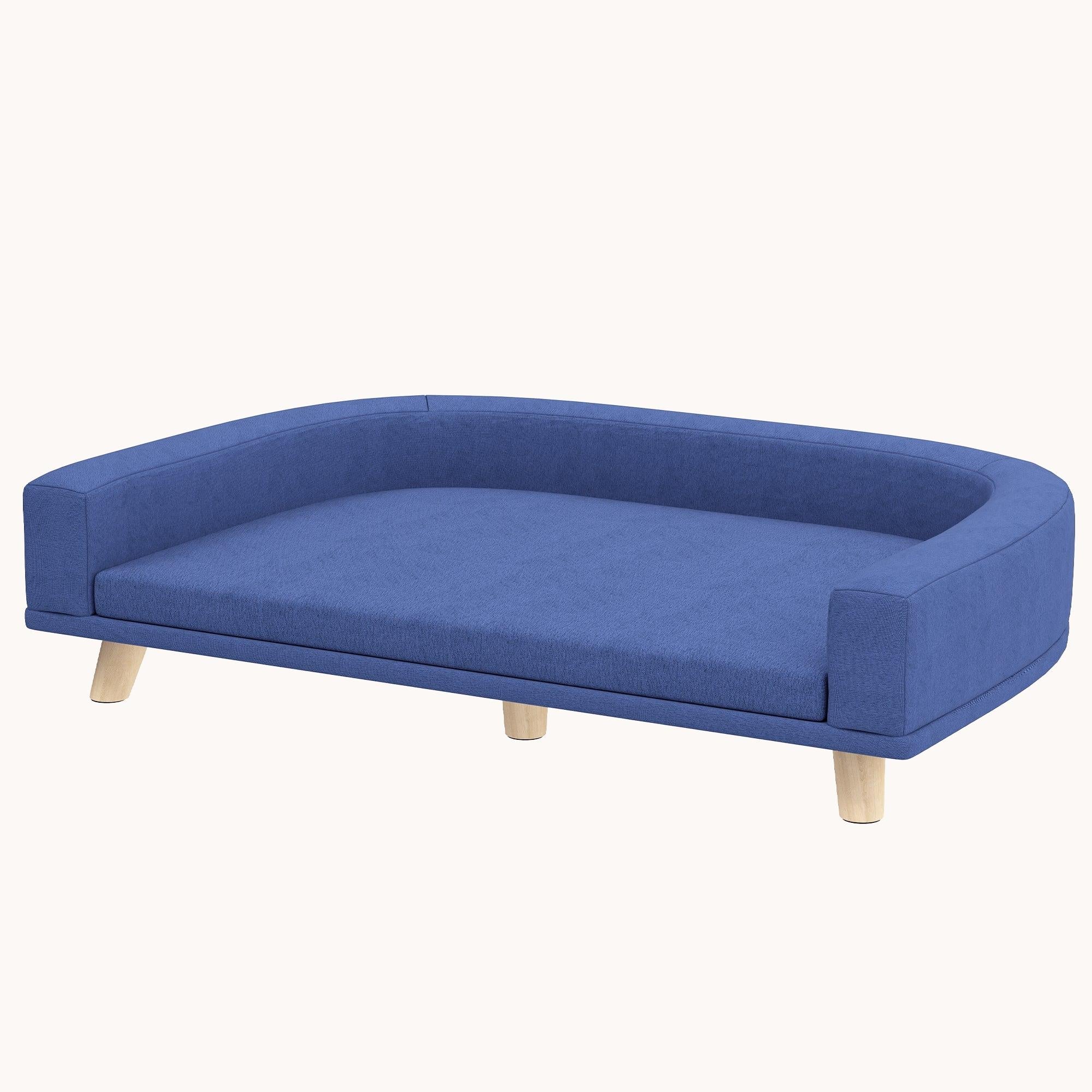 pawhut-canap-lit-pour-chiens-grandes-tailles-bleu-moelleux image 3