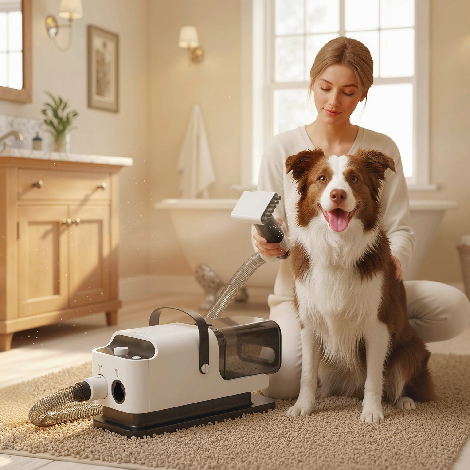 pawhut-kit-toilettage-chien-aspirateur-5-en-1-avec-s-choir-et-tondeuse-1-8l-1200 image 4