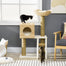 pawhut-arbre-chat-tour-haute-avec-griffoirs-et-chelle image 2