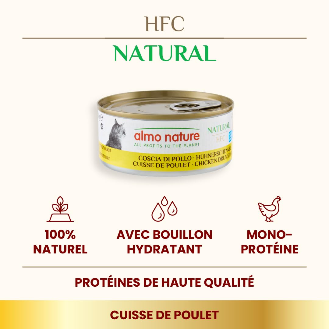 almo-nature-hfc-natural-cuisse-de-poulet-nourriture-humide-pour-chat-adulte-24-x image 2