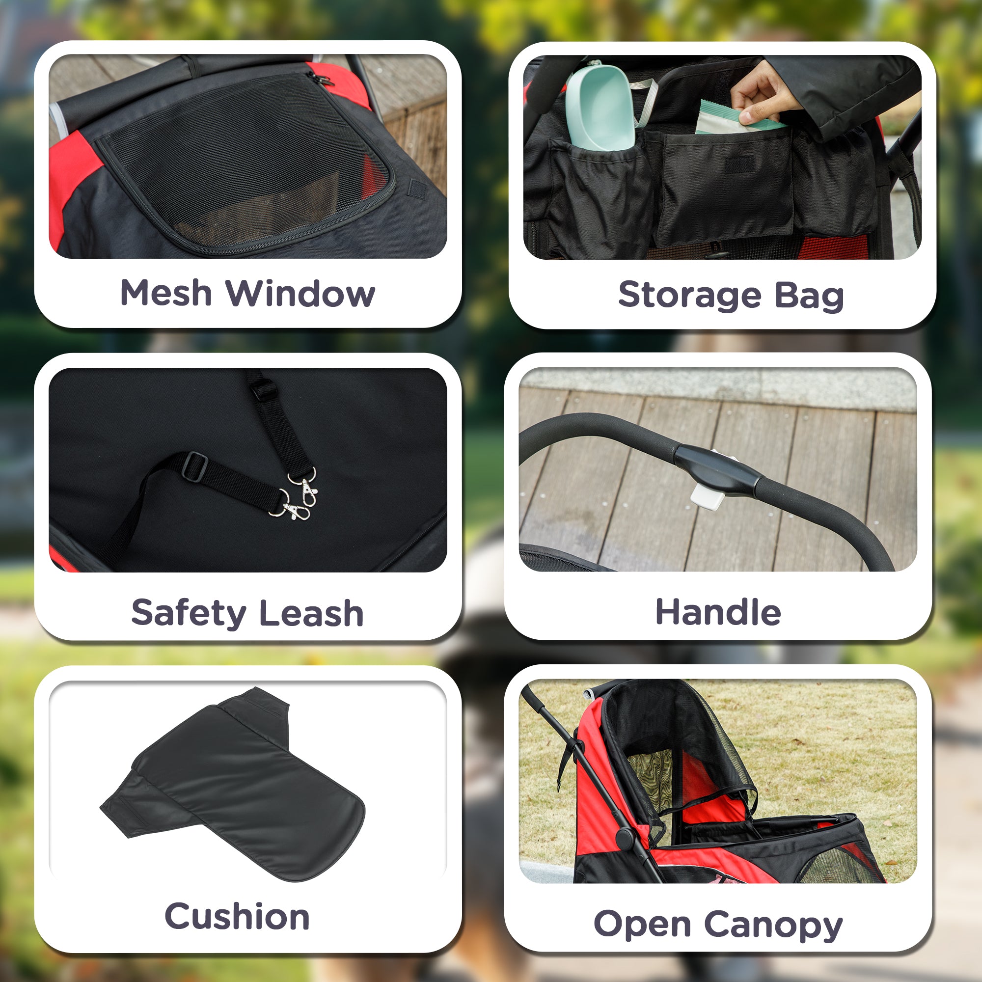 pawhut-poussette-grand-chien-roues-amortissantes-pliage-1-clic-noire image 8