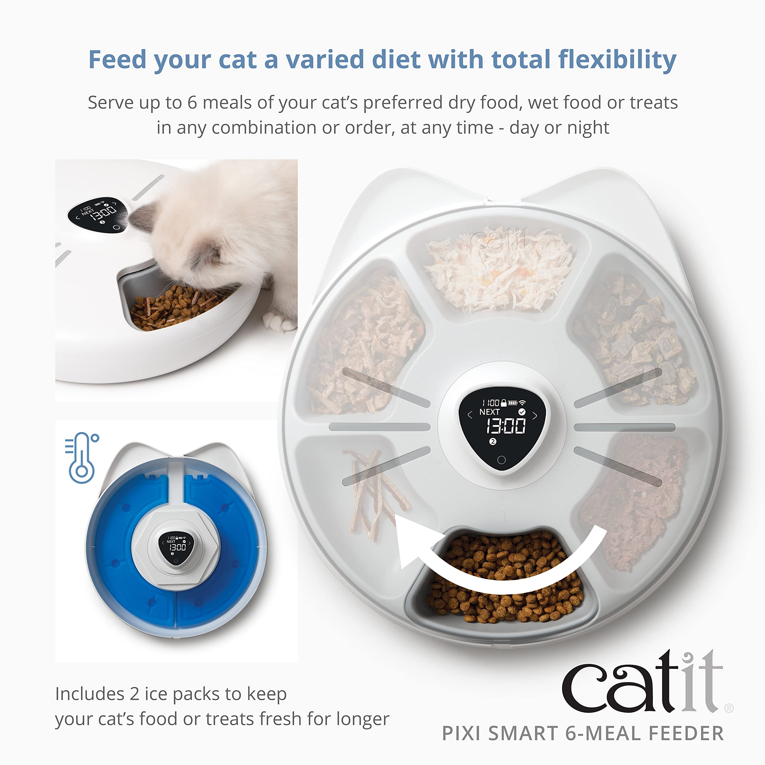 catit-pixi-smart-6-distributeur-automatique-de-croquettes-connect image 2