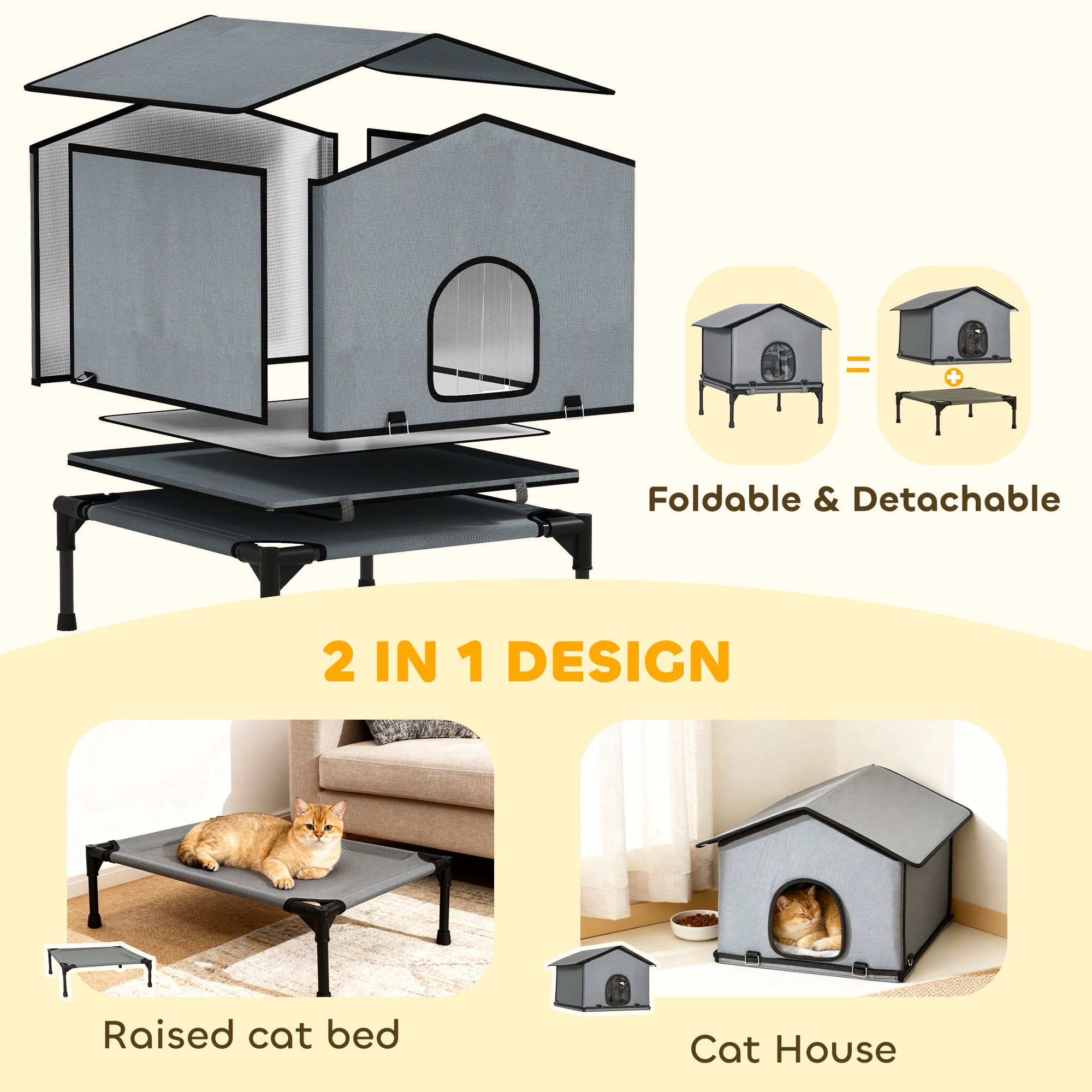 pawhut-maison-d-ext-rieur-sur-lev-e-pour-chat-avec-lit-amovible-gris image 6
