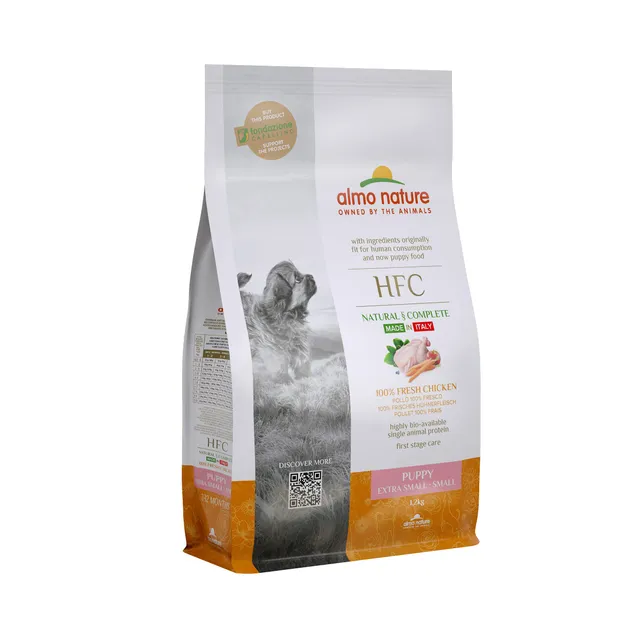 almo-nature-hfc-puppy-xs-s-croquettes-pour-chiot-au-poulet-50-frais image 1