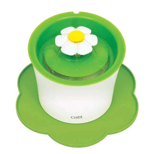 catit-flower-placemat-medium-tapis-en-silicone-vert-pour-gamelles-et-fontaines image 1