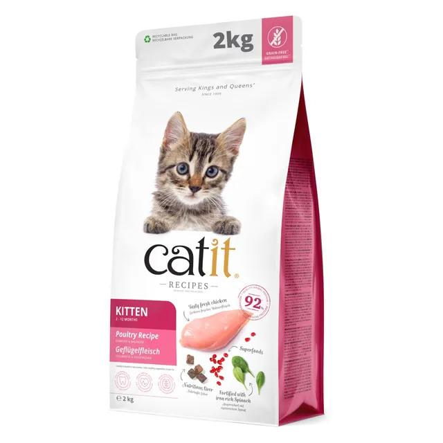 catit-recipes-kitten-croquettes-pour-chaton-volaille-sans-c-r-ales-2-kg image 1
