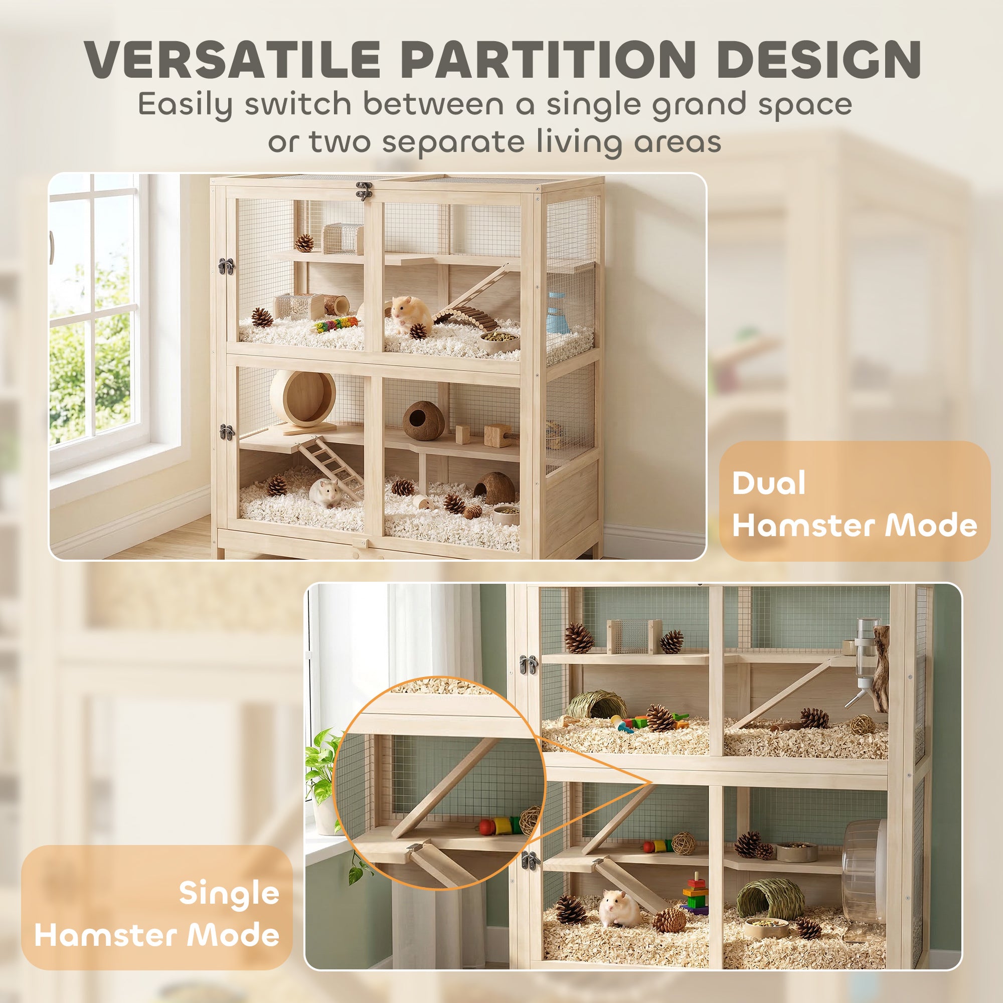 pawhut-cage-hamster-bois-4-niveaux-avec-toit-grillag-et-tiroir-84-x-53-x-91-cm image 7