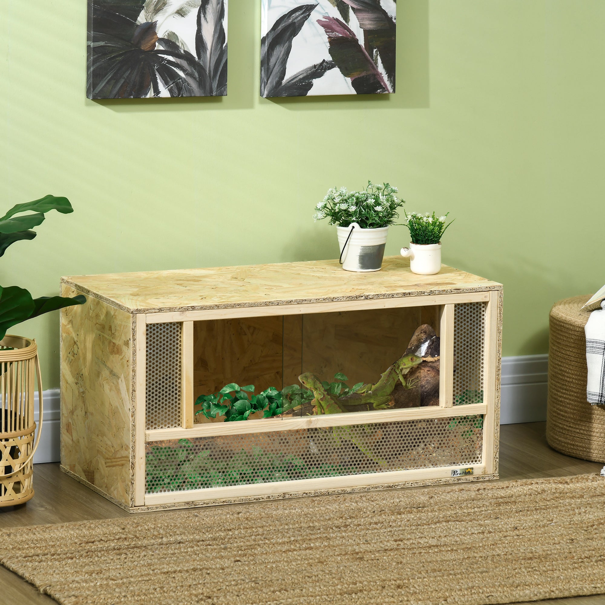 pawhut-terrarium-reptile-bois-31-5-portes-coulissantes-verre-naturel image 3
