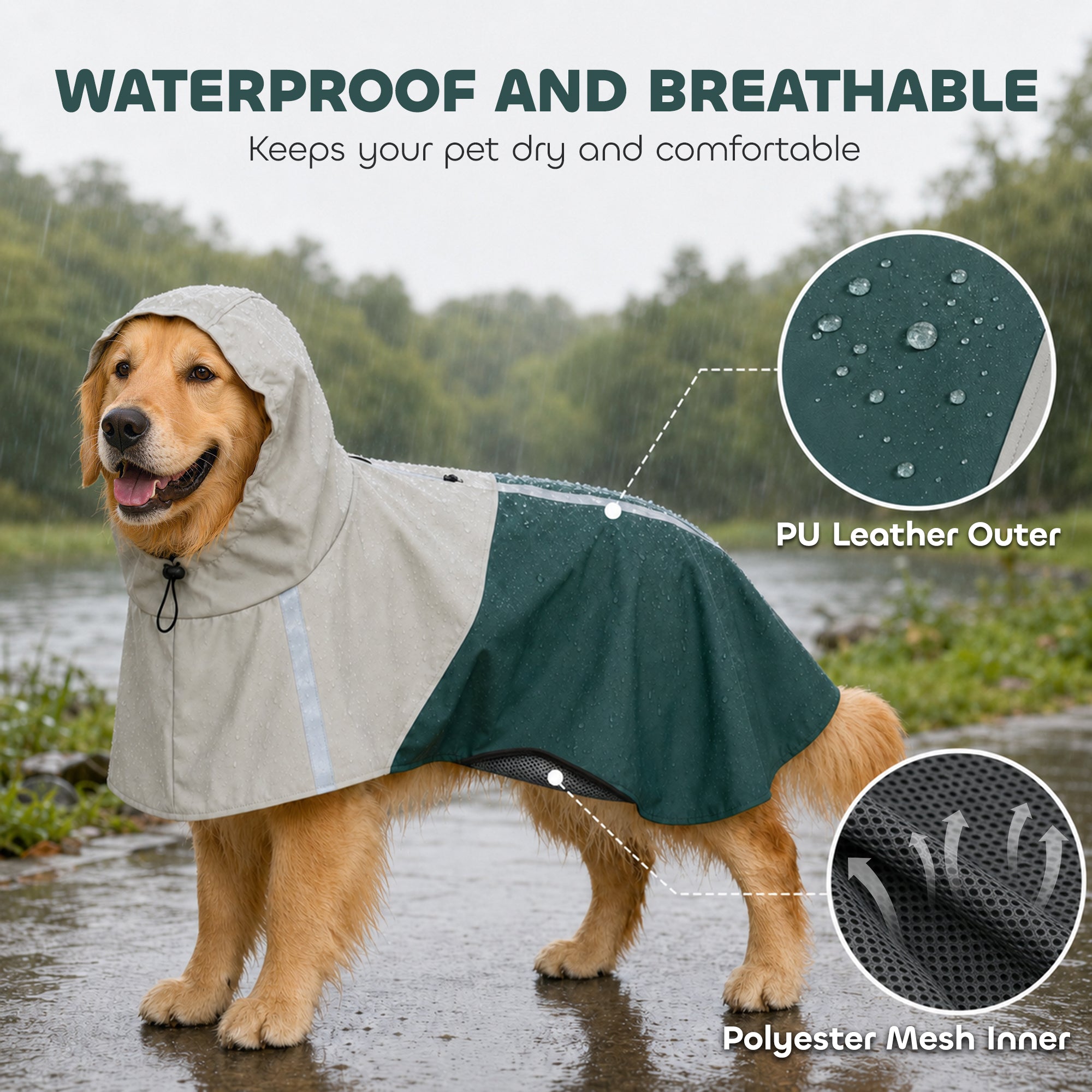 pawhut-manteau-imperm-able-chien-taille-l-avec-capuche-vert image 6