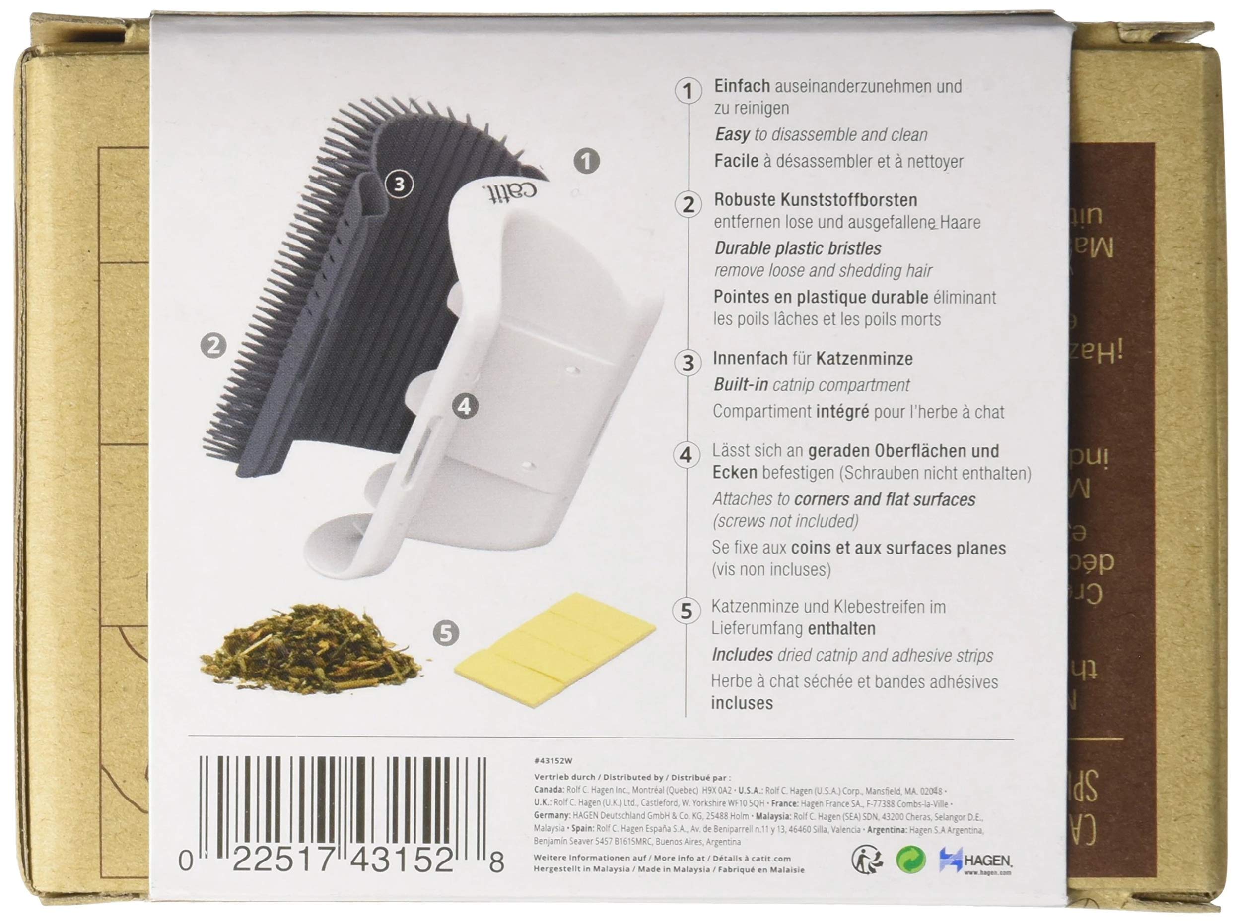 catit-senses-brosse-auto-toiletteur-pour-chat-avec-herbe-chat image 4