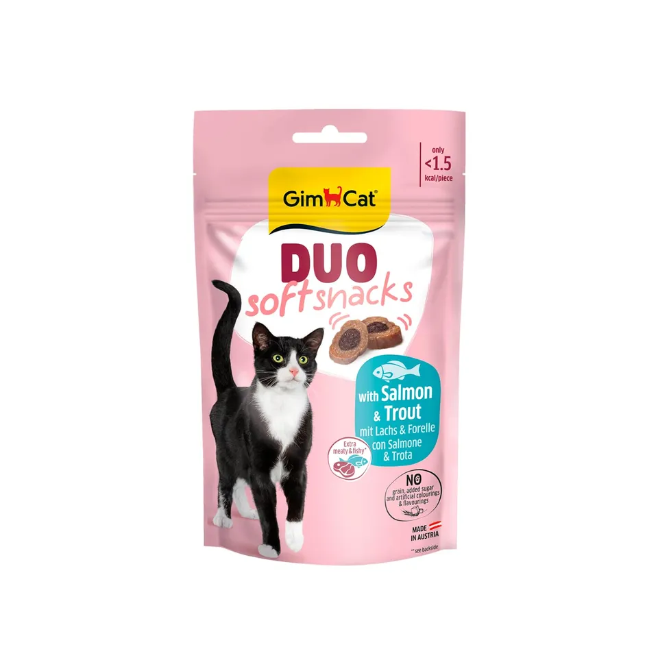 gimcat-duo-soft-snacks-saumon-et-truite-friandises-pour-chat-50-g image 1