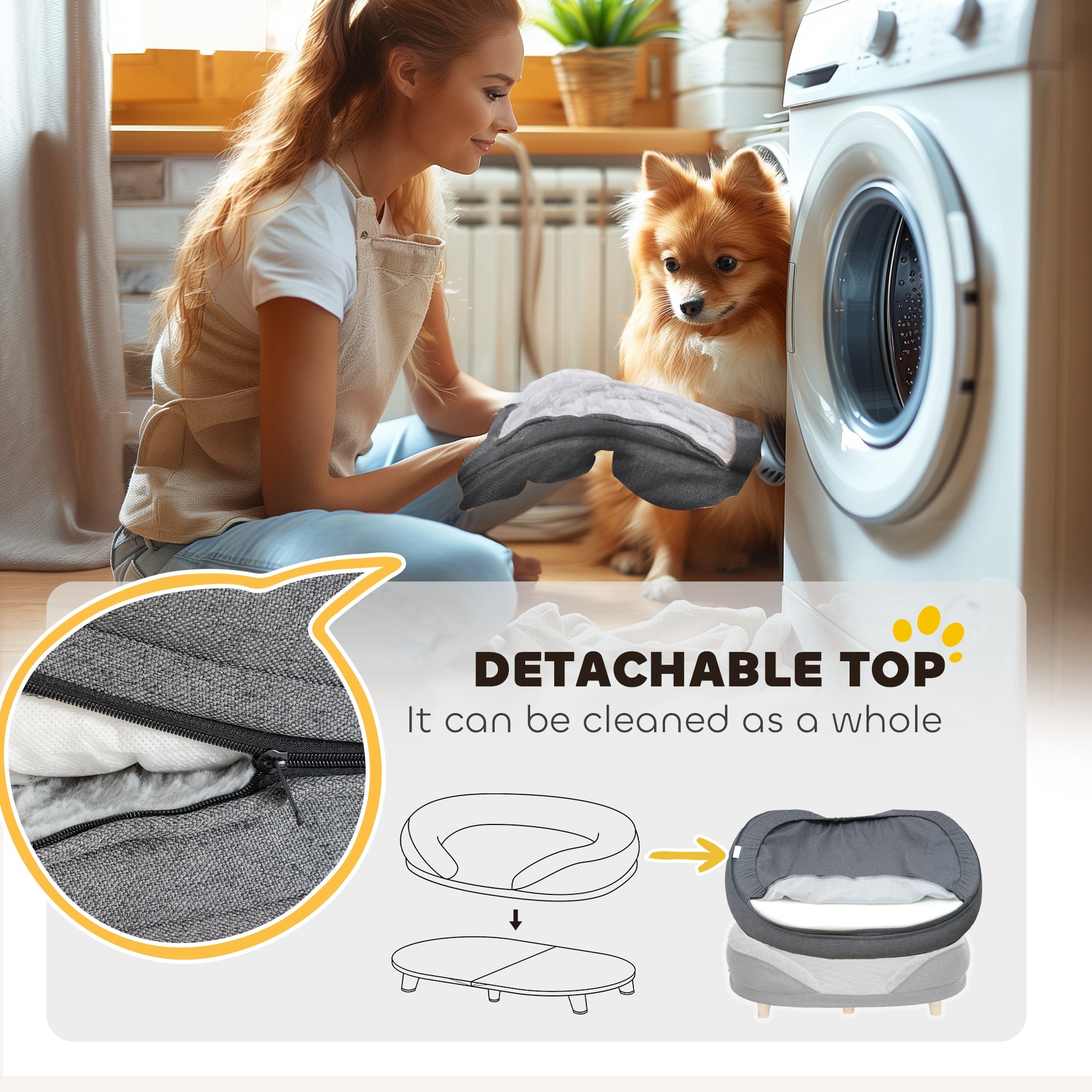 pawhut-canap-lit-chien-large-avec-housse-lavable-gris image 7